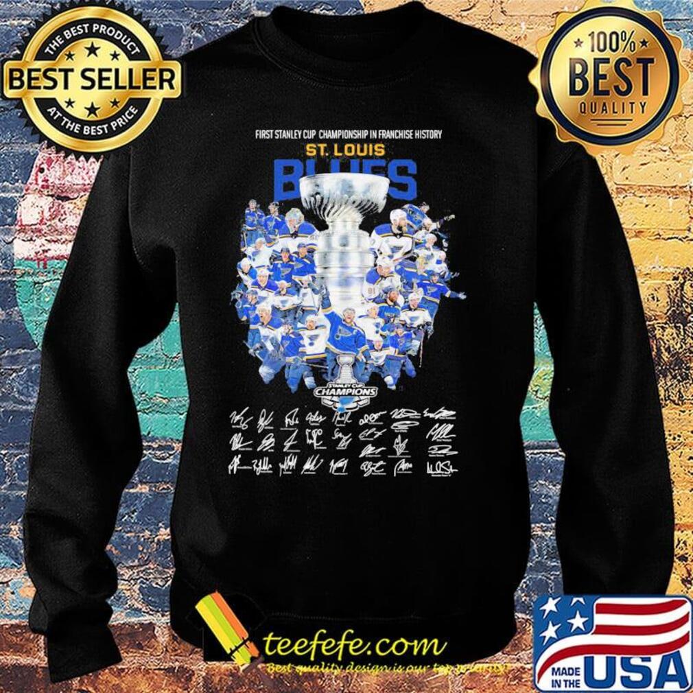 First stanley cup championship in franchise history st. Louis blues signatures s Sweater First stanley cup championship in franchise history st. Louis blues signatures s Sweater