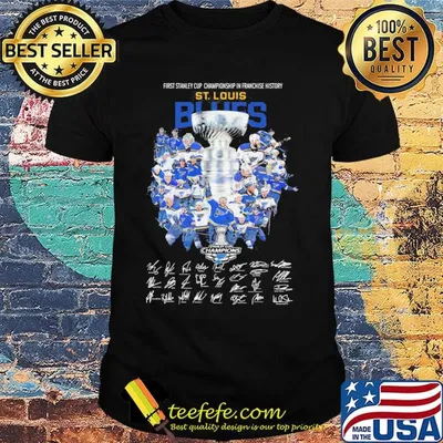 First stanley cup championship in franchise history st. Louis blues signatures shirt