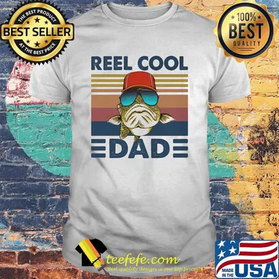 Fish glasses reel cool dad vintage retro shirt