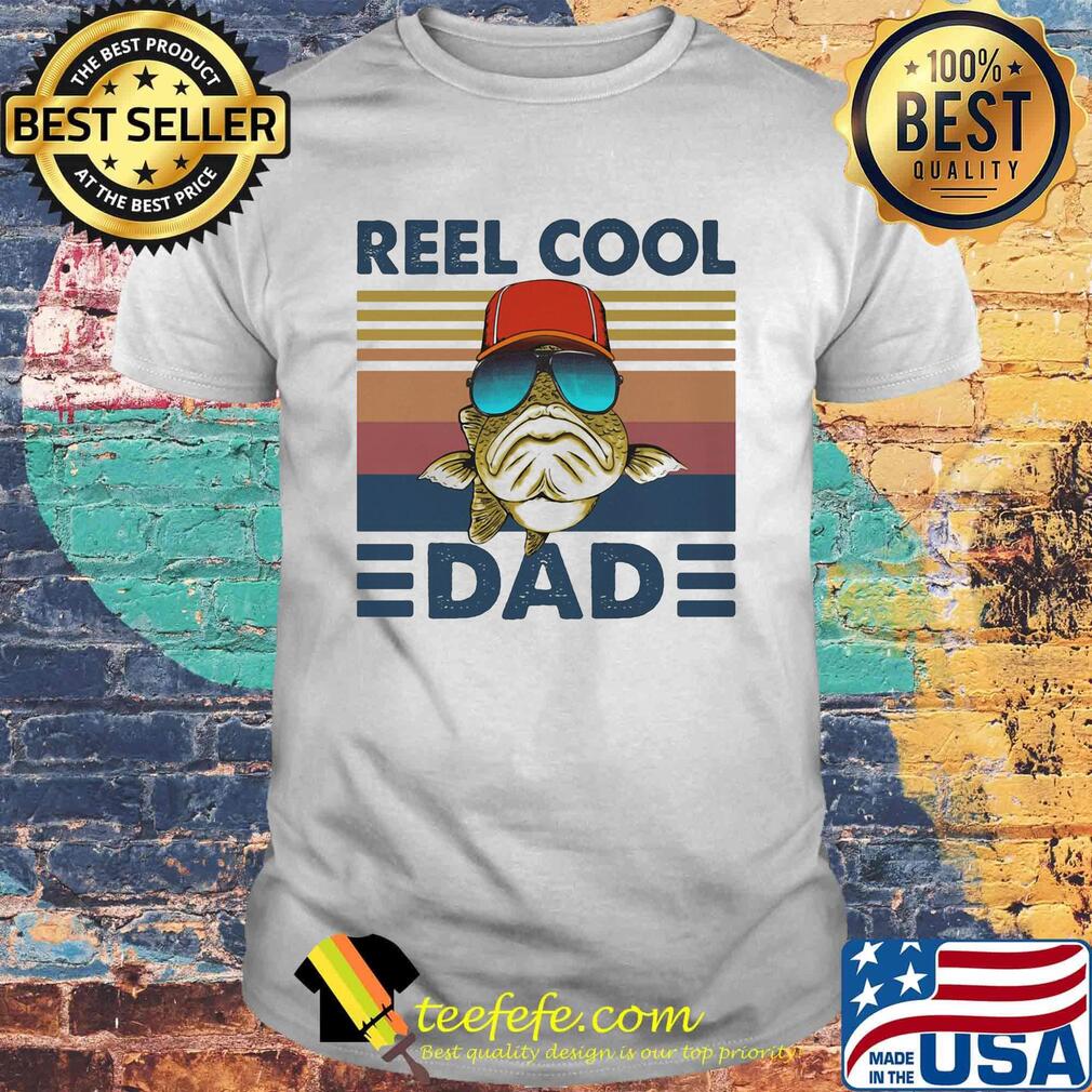 Fish glasses reel cool dad vintage retro shirt