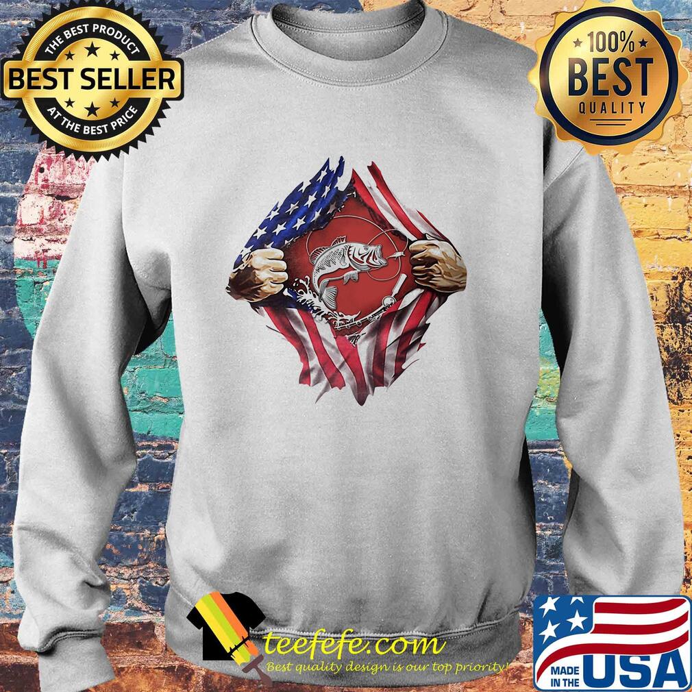 Fishing American flag veteran Independence Day hand shirt (2) Sweater Fishing American flag veteran Independence Day hand shirt (2) Sweater