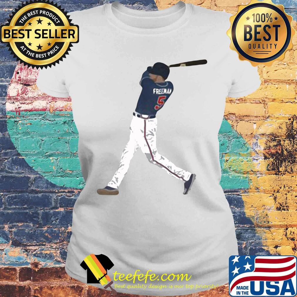 Freddie freeman 5 atlanta braves baseball team player s Laides tee Freddie freeman 5 atlanta braves baseball team player s Laides tee