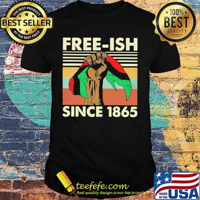 Free-ish black since 1865 vintage retro flag shirt
