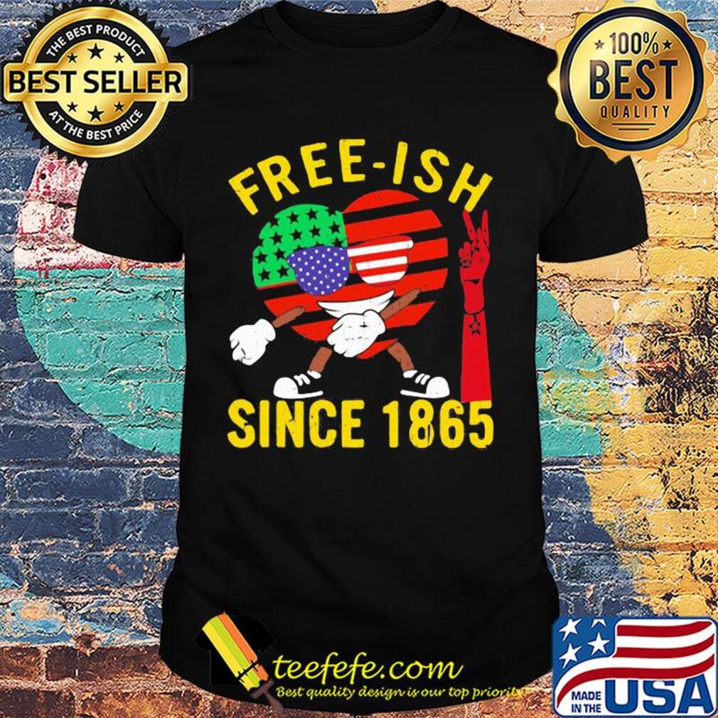 Free-ish since 1865 heart American flag veteran Independence day shirt