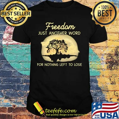 Freedom just another word for nothing left to lose shirt