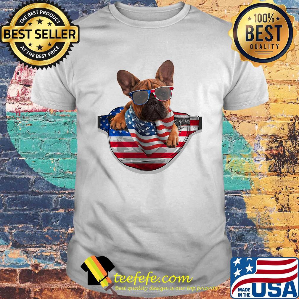 French bulldog waist pack flag american flag independence day shirt