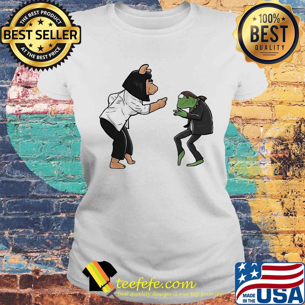 Frog piggy fiction dance s Laides tee Frog piggy fiction dance s Laides tee