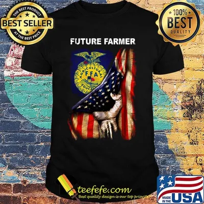Future farmer agricultural ffa education american flag independence day shirt
