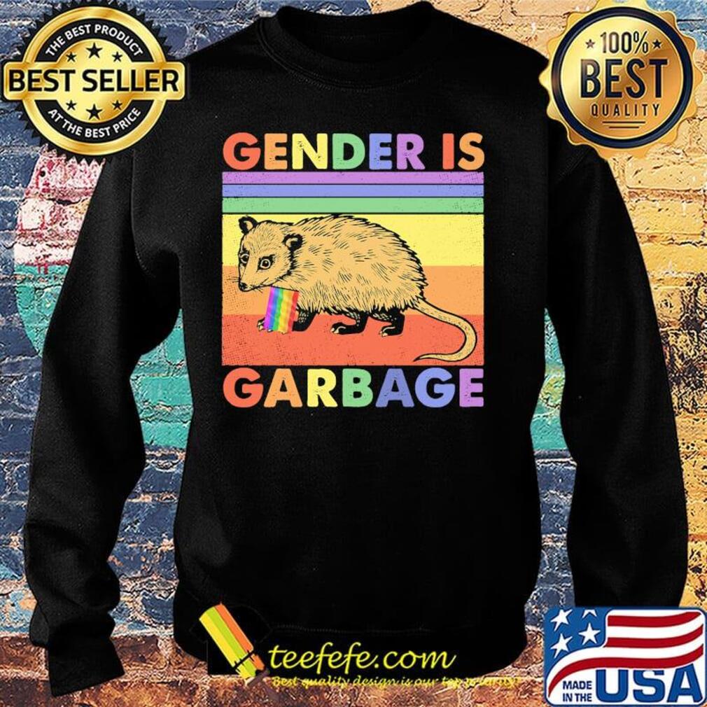 Gender is Garbage Opossum LGBT Vintage Retro Shirt Sweater Gender is Garbage Opossum LGBT Vintage Retro Shirt Sweater