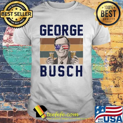 George busch man drink wine American flag vintage retro shirt