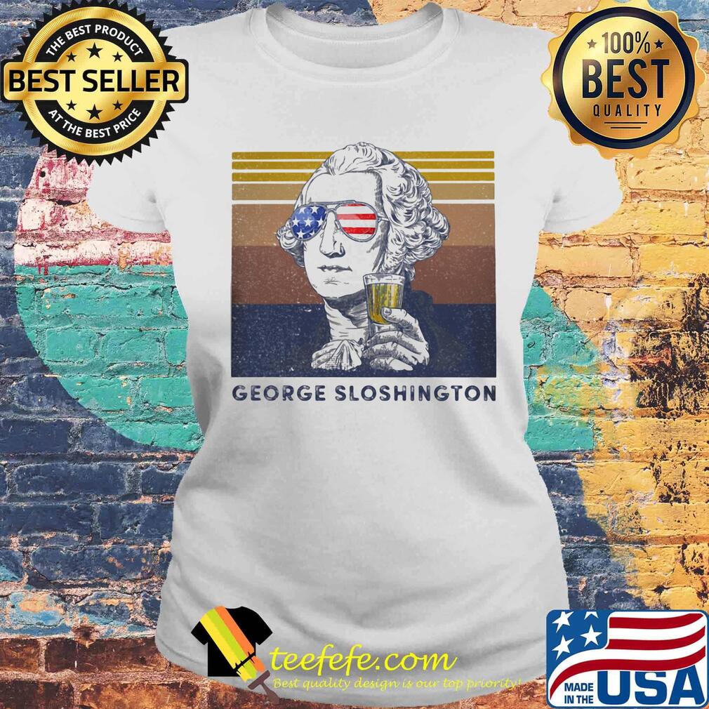 George sloshington drinking beer american flag independence day vintage retro s Laides tee George sloshington drinking beer american flag independence day vintage retro s Laides tee