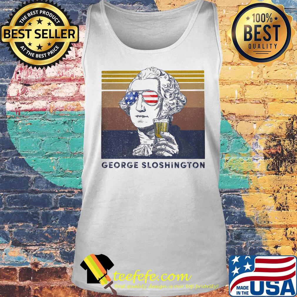 George sloshington drinking beer american flag independence day vintage retro s Tank top George sloshington drinking beer american flag independence day vintage retro s Tank top
