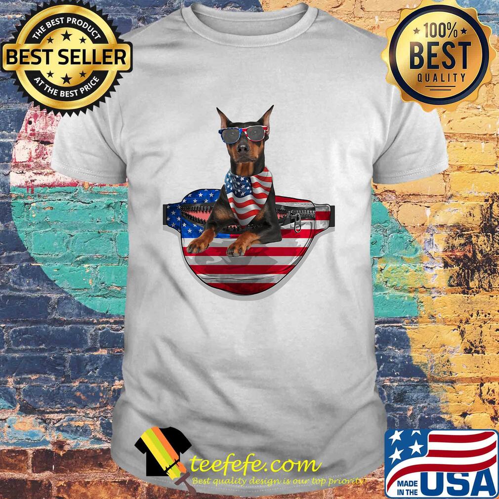 German pinscher waist pack flag american flag independence day shirt German pinscher waist pack flag american flag independence day shirt