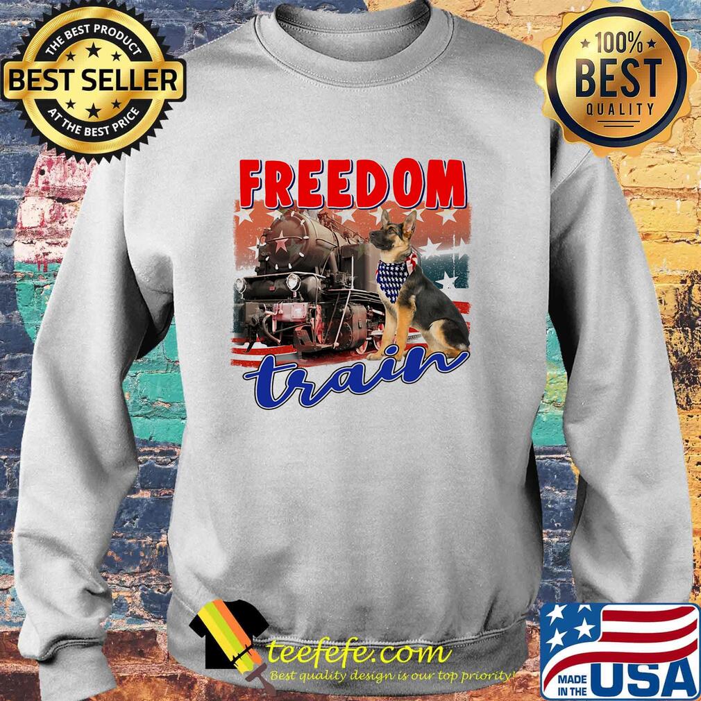 German shepherd freedom train american flag independence day s Sweater German shepherd freedom train american flag independence day s Sweater