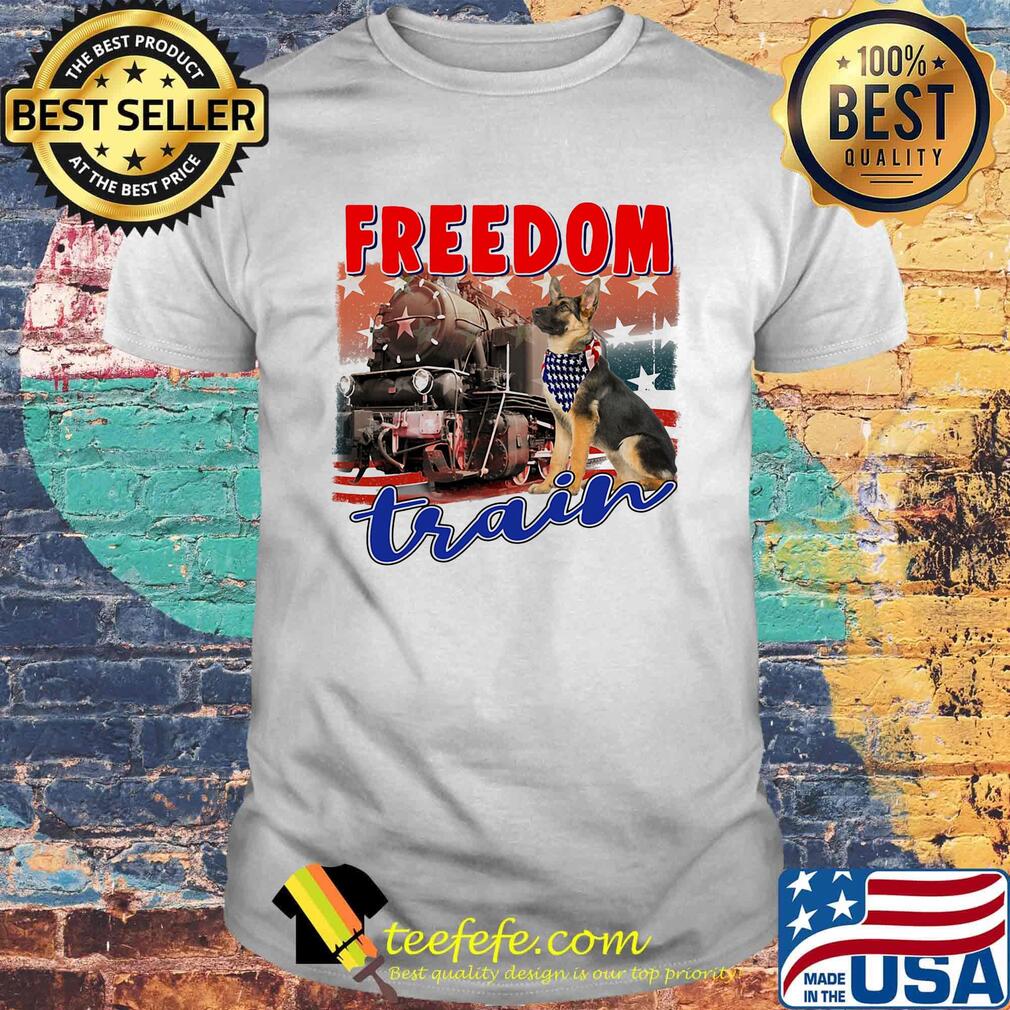 German shepherd freedom train american flag independence day shirt German shepherd freedom train american flag independence day shirt