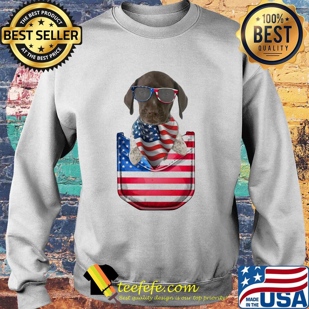 German shorthaired pointer pocket american flag independence day s Sweater German shorthaired pointer pocket american flag independence day s Sweater