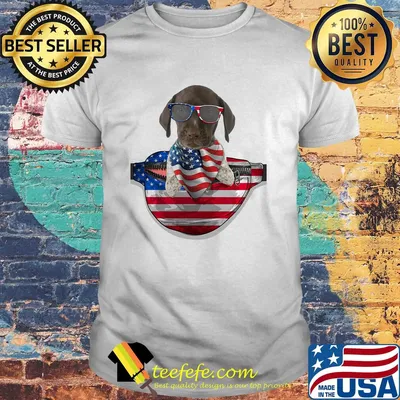 German shorthaired pointer waist pack flag american flag independence day shirt