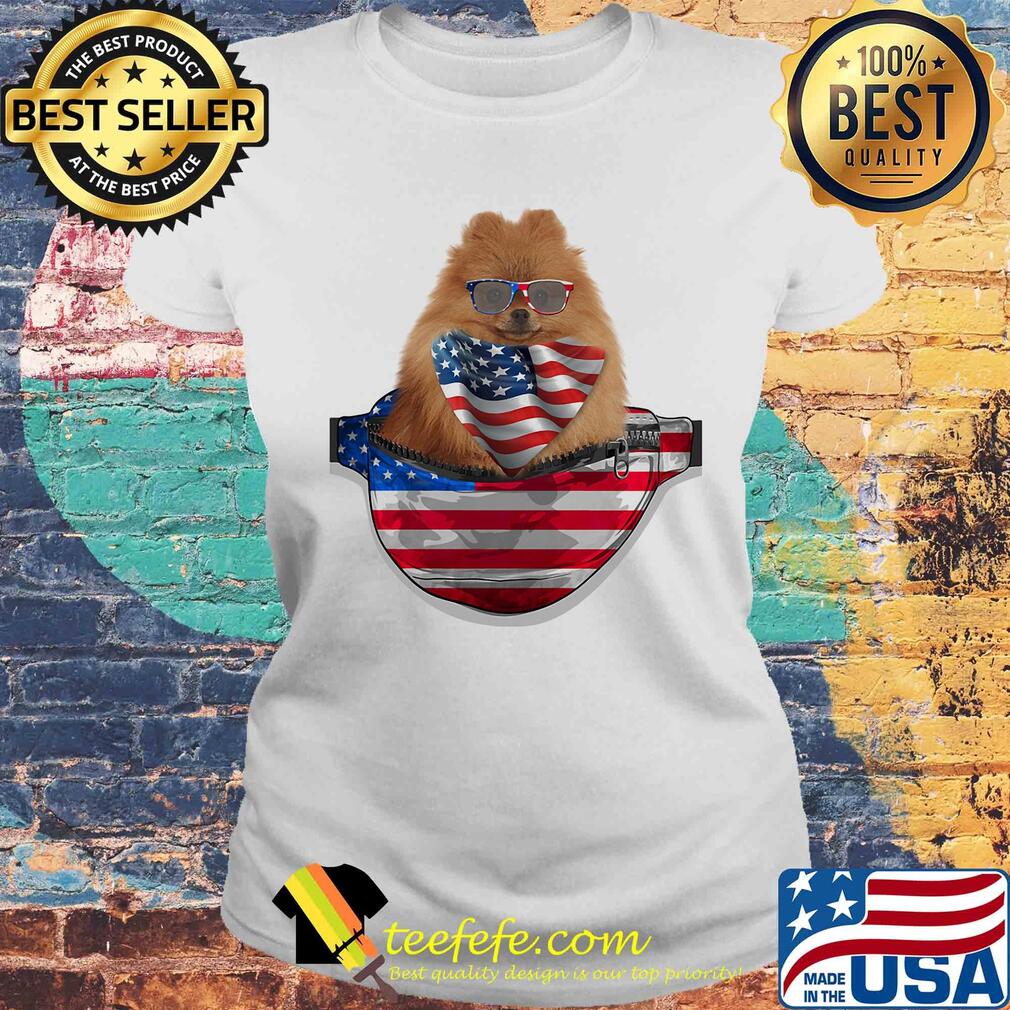German spitz waist pack american flag independence day s Laides tee German spitz waist pack american flag independence day s Laides tee