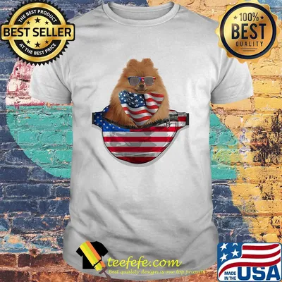 German spitz waist pack american flag independence day shirt