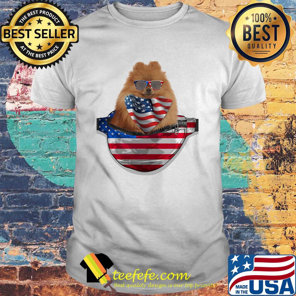 German spitz waist pack american flag independence day shirt