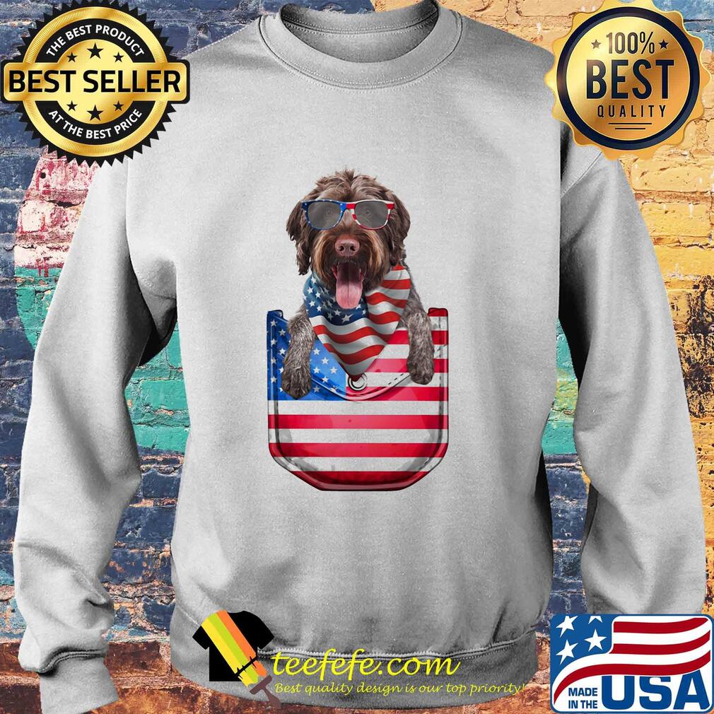 German wirehaired pointer pocket american flag independence day s Sweater German wirehaired pointer pocket american flag independence day s Sweater