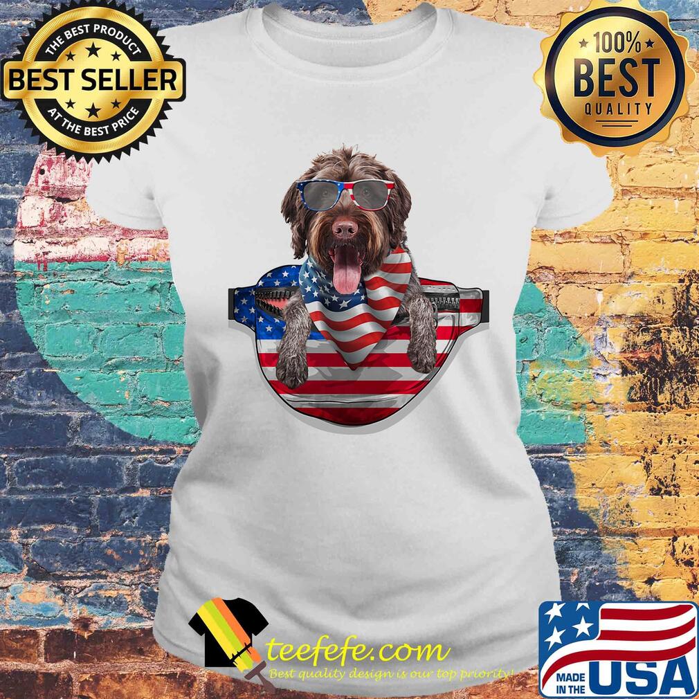 German wirehaired pointer waist pack american flag independence day s Laides tee German wirehaired pointer waist pack american flag independence day s Laides tee
