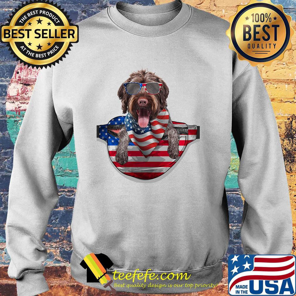 German wirehaired pointer waist pack american flag independence day s Sweater German wirehaired pointer waist pack american flag independence day s Sweater
