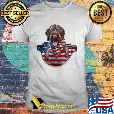 German wirehaired pointer waist pack american flag independence day shirt