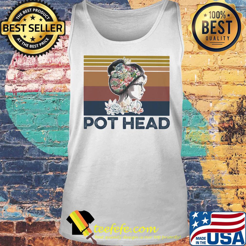 Girl cactus garden pot head vintage retro s Tank top Girl cactus garden pot head vintage retro s Tank top