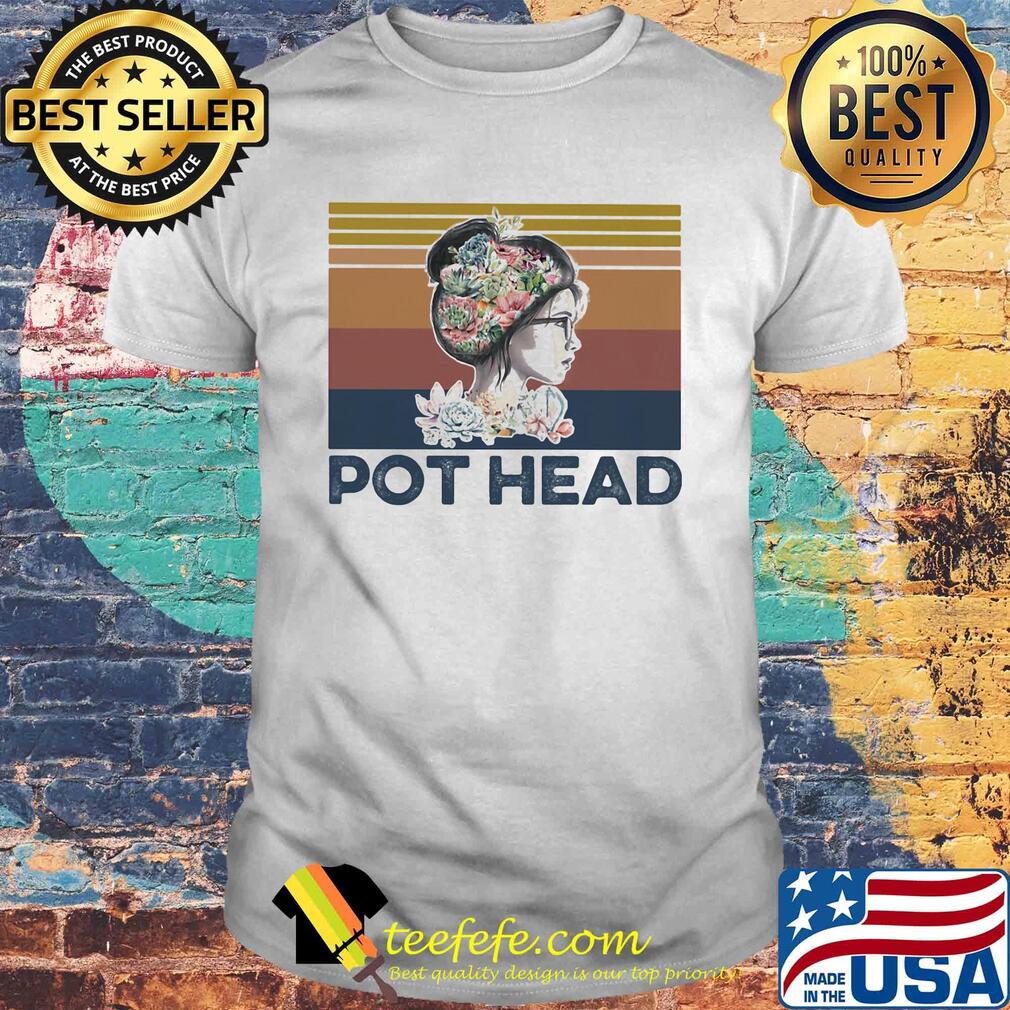 Girl cactus garden pot head vintage retro shirt Girl cactus garden pot head vintage retro shirt