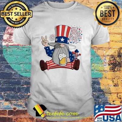 Gnomes drinking beer firework american independence day shirt