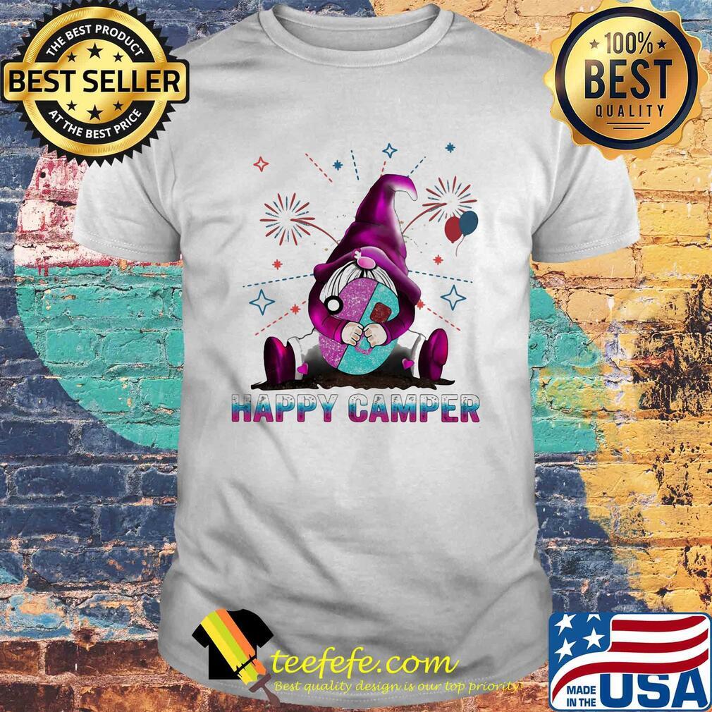 Gnomes happy camper firework shirt
