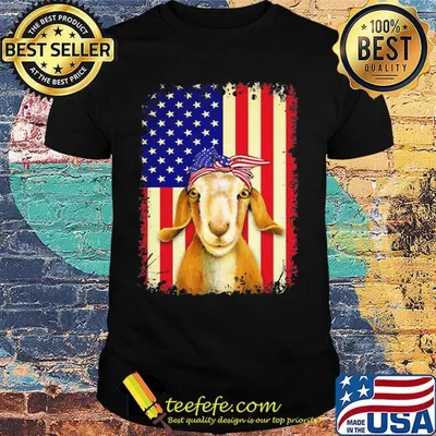 Goat american flag independence day shirt