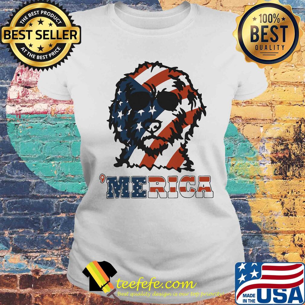 Golden doodle 4th of July American flag veteran Independence Day s Laides tee Golden doodle 4th of July American flag veteran Independence Day s Laides tee