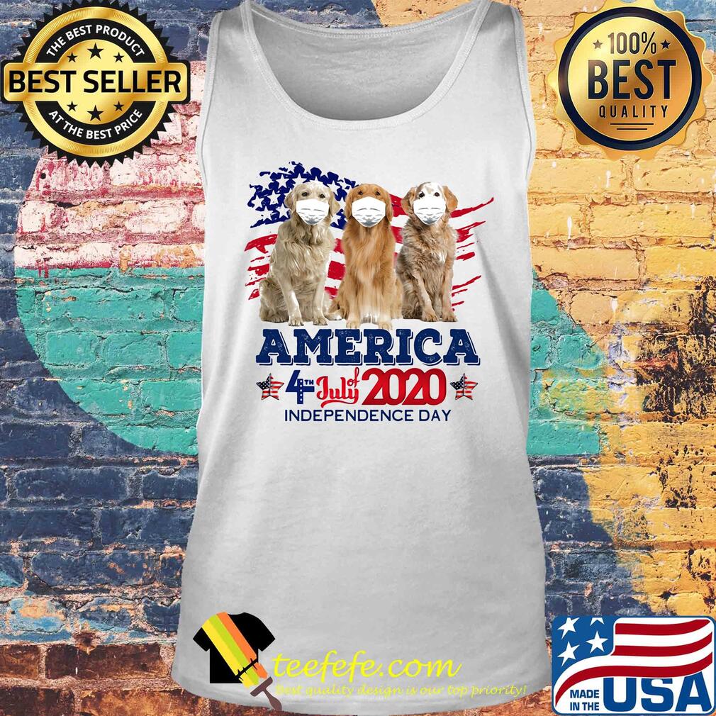 Golden retriever mask america 4 july of 2020 independence day s Tank top Golden retriever mask america 4 july of 2020 independence day s Tank top