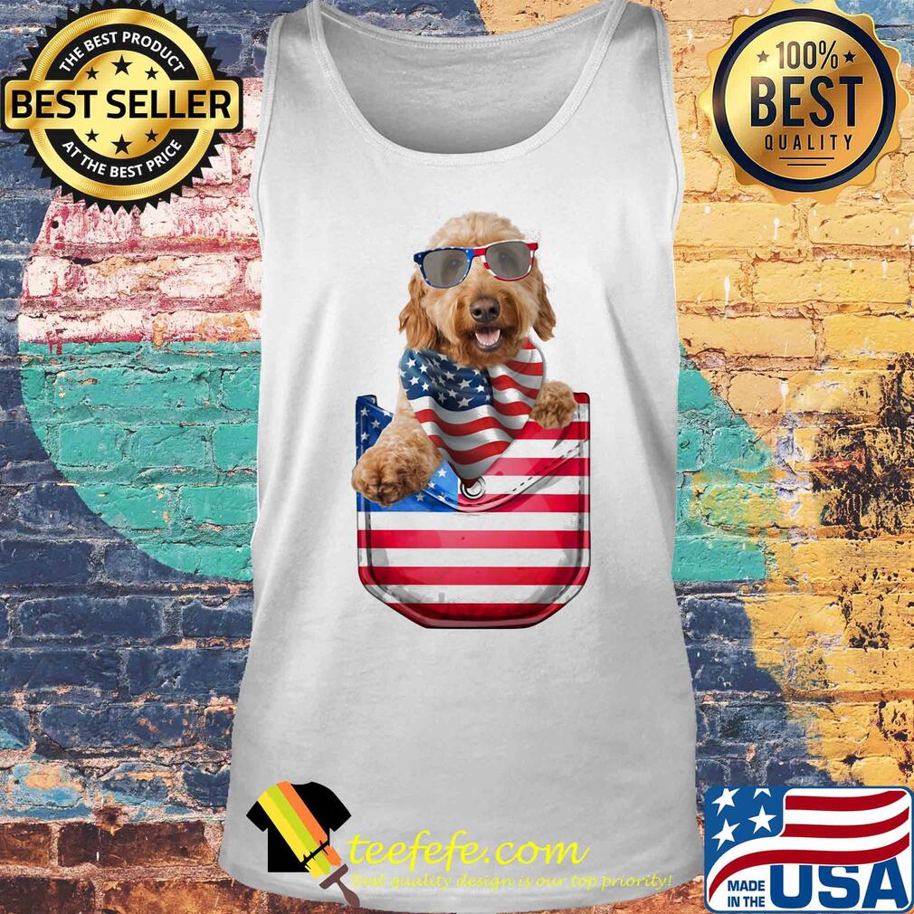 Goldendoodle pocket american flag independence day s Tank top Goldendoodle pocket american flag independence day s Tank top