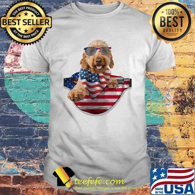 Goldendoodle waist pack american flag independence day shirt