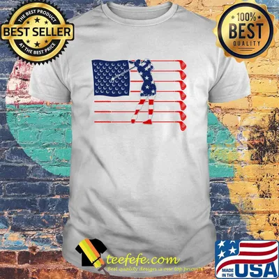 Golf american flag independence day shirt