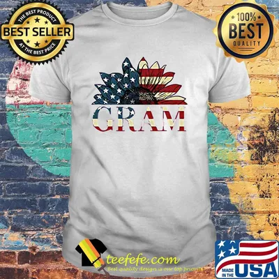 Gram american flag sunflower independence day shirt