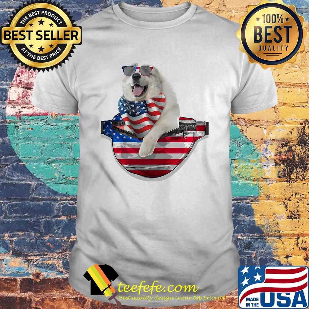 Great pyrenees waist pack american flag independence day shirt