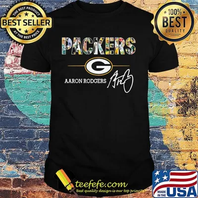 Green bay packers aaron rodgers signature shirt