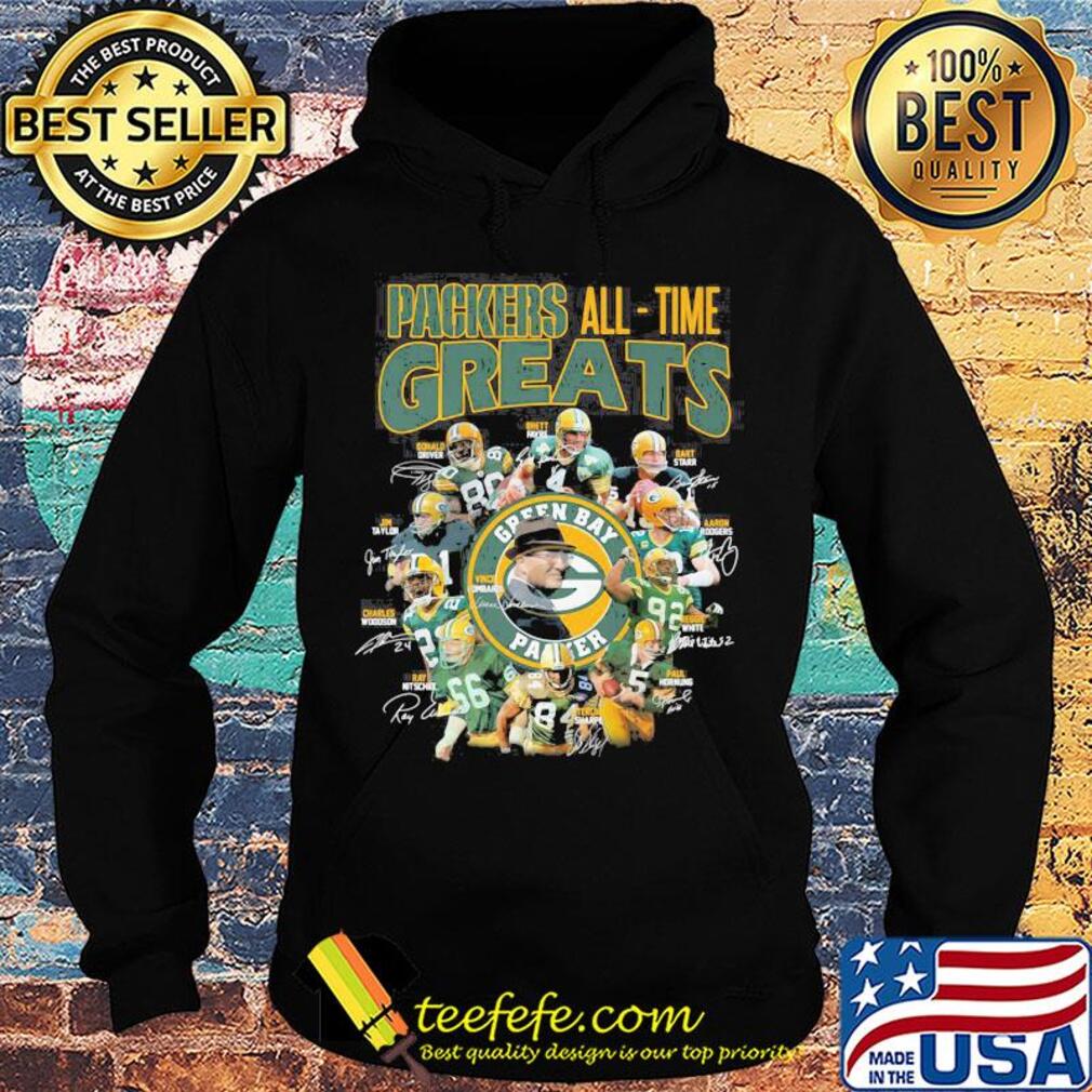 Green bay packers all-time greats players signatures s Hoodie Green bay packers all-time greats players signatures s Hoodie