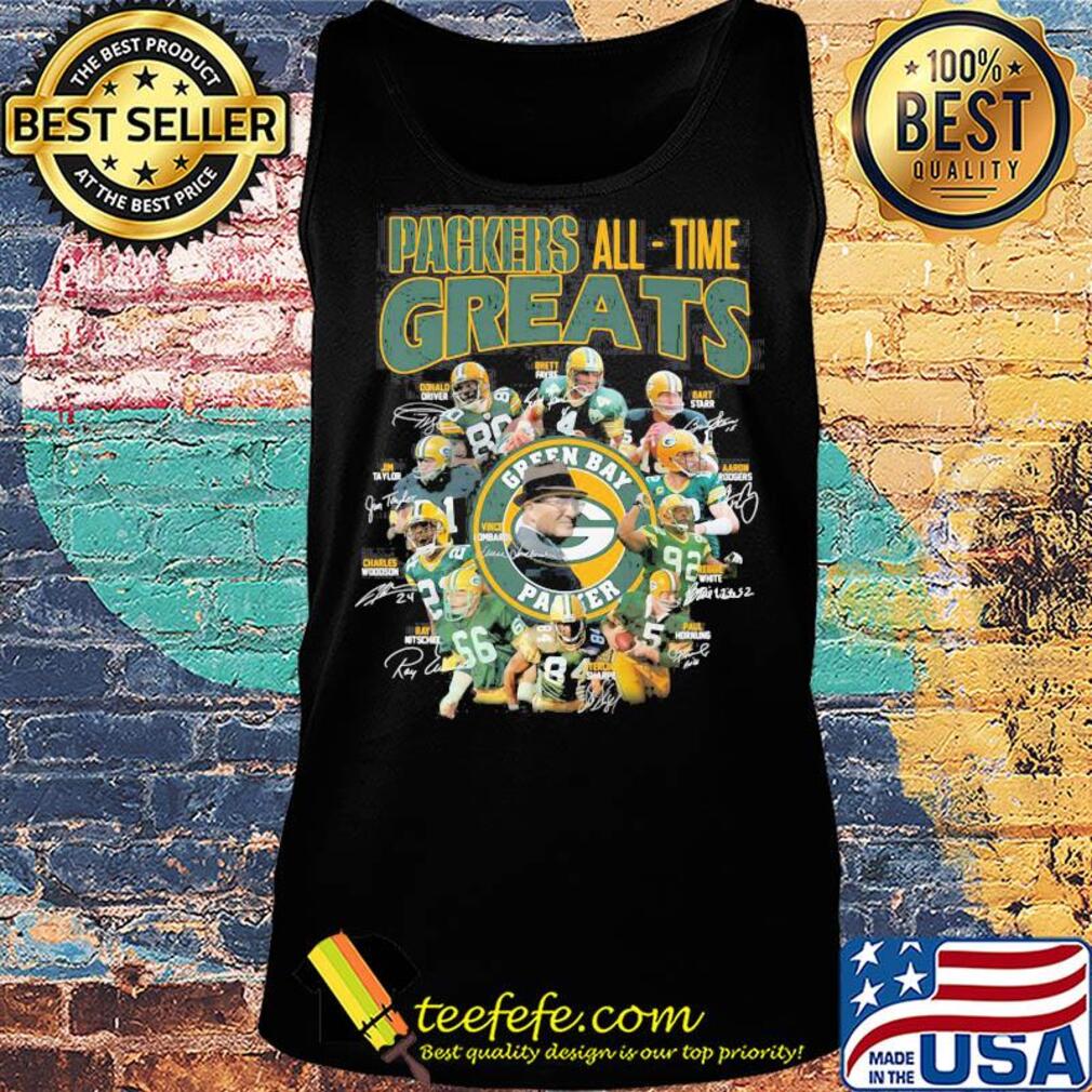 Green bay packers all-time greats players signatures s Tank top Green bay packers all-time greats players signatures s Tank top