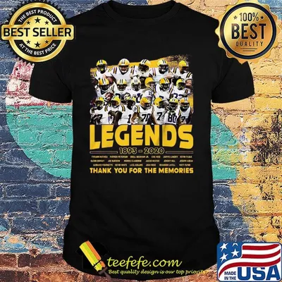 Green bay packers legends 1893 2020 thank you for the memories shirt