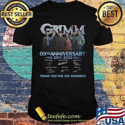 Grimm 09th anniversary 2011 2020 thank you for the memories signatures shirt