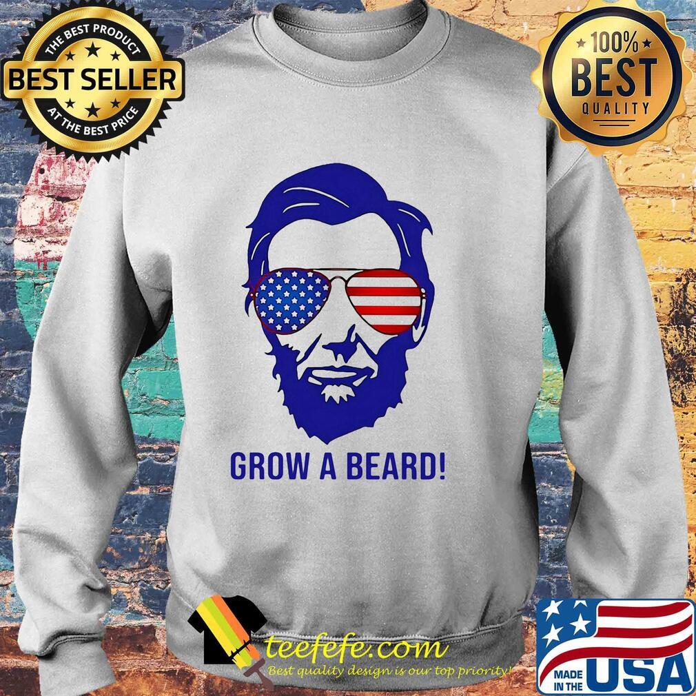 Grow a beard American flag veteran Independence Day s Sweater Grow a beard American flag veteran Independence Day s Sweater