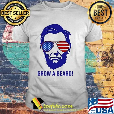 Grow a beard American flag veteran Independence Day shirt
