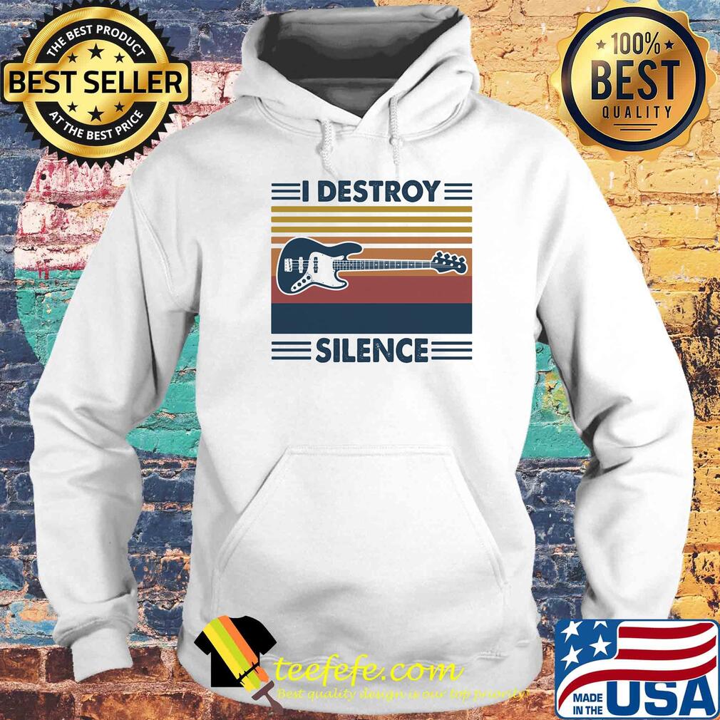 Guitar I destroy silence vintage s Hoodie Guitar I destroy silence vintage s Hoodie