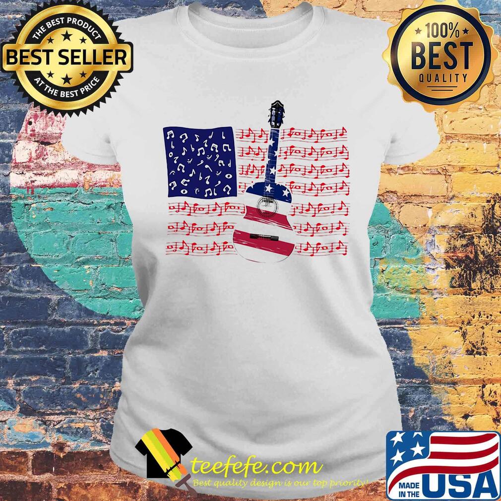 Guitar Music Note American Flag Independence Day Shirt Laides tee Guitar Music Note American Flag Independence Day Shirt Laides tee