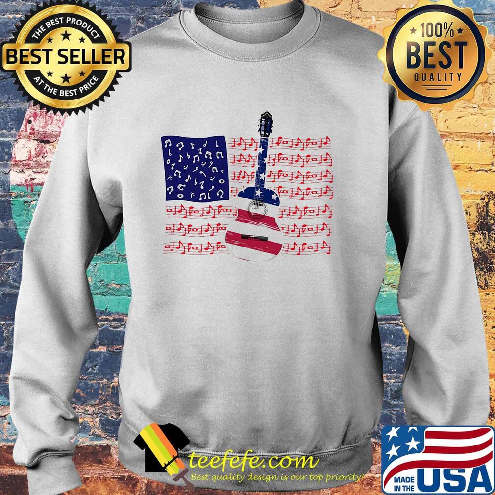 Guitar Music Note American Flag Independence Day Shirt Sweater Guitar Music Note American Flag Independence Day Shirt Sweater